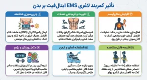 اینفوگرافی پزشکی تاثیر کمربند لاغری ایتال فیت روی بدن