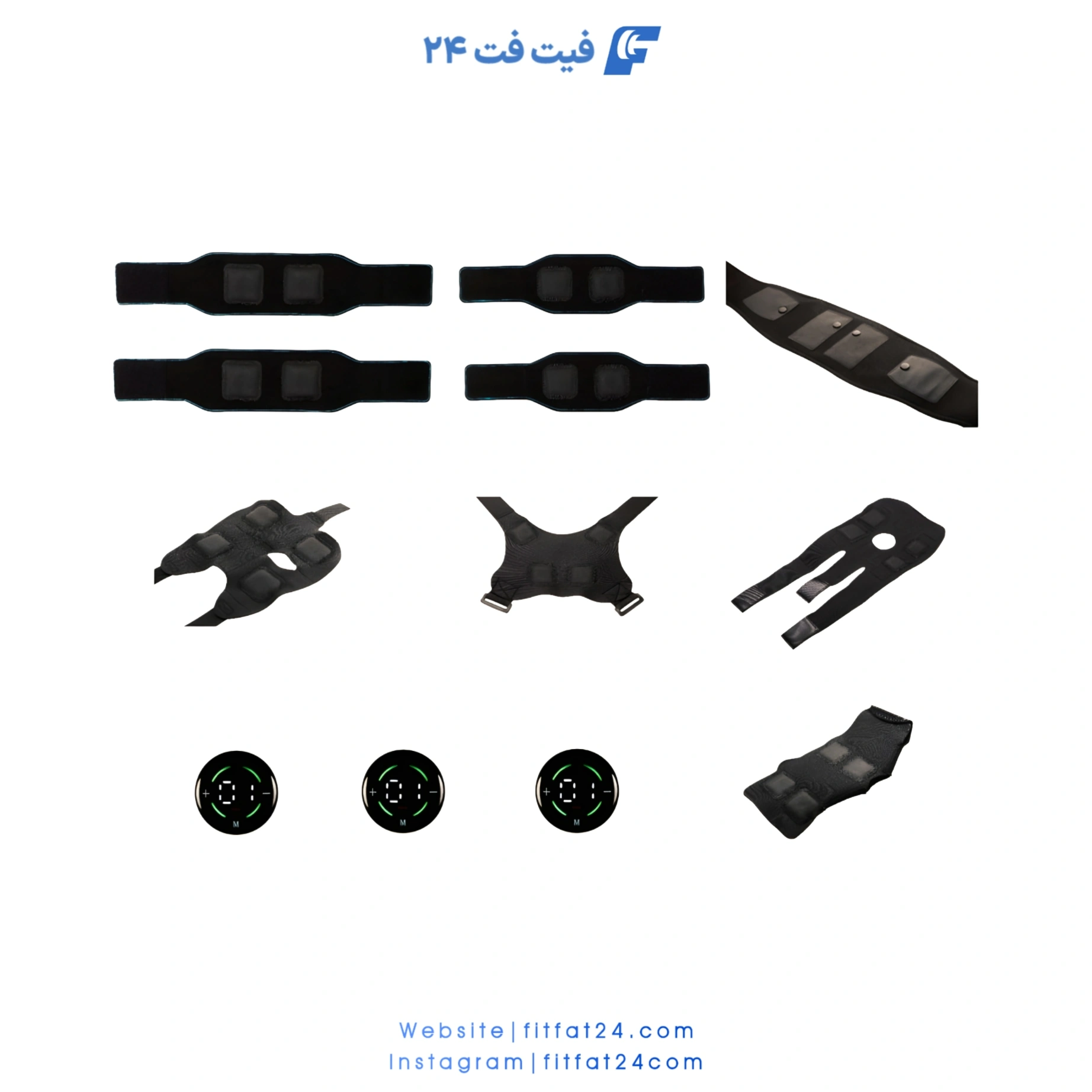 پکیج لباس شخصی EMS کامل (شامل 9 دستگاه تقویت عضلات و 3 کنترلر)